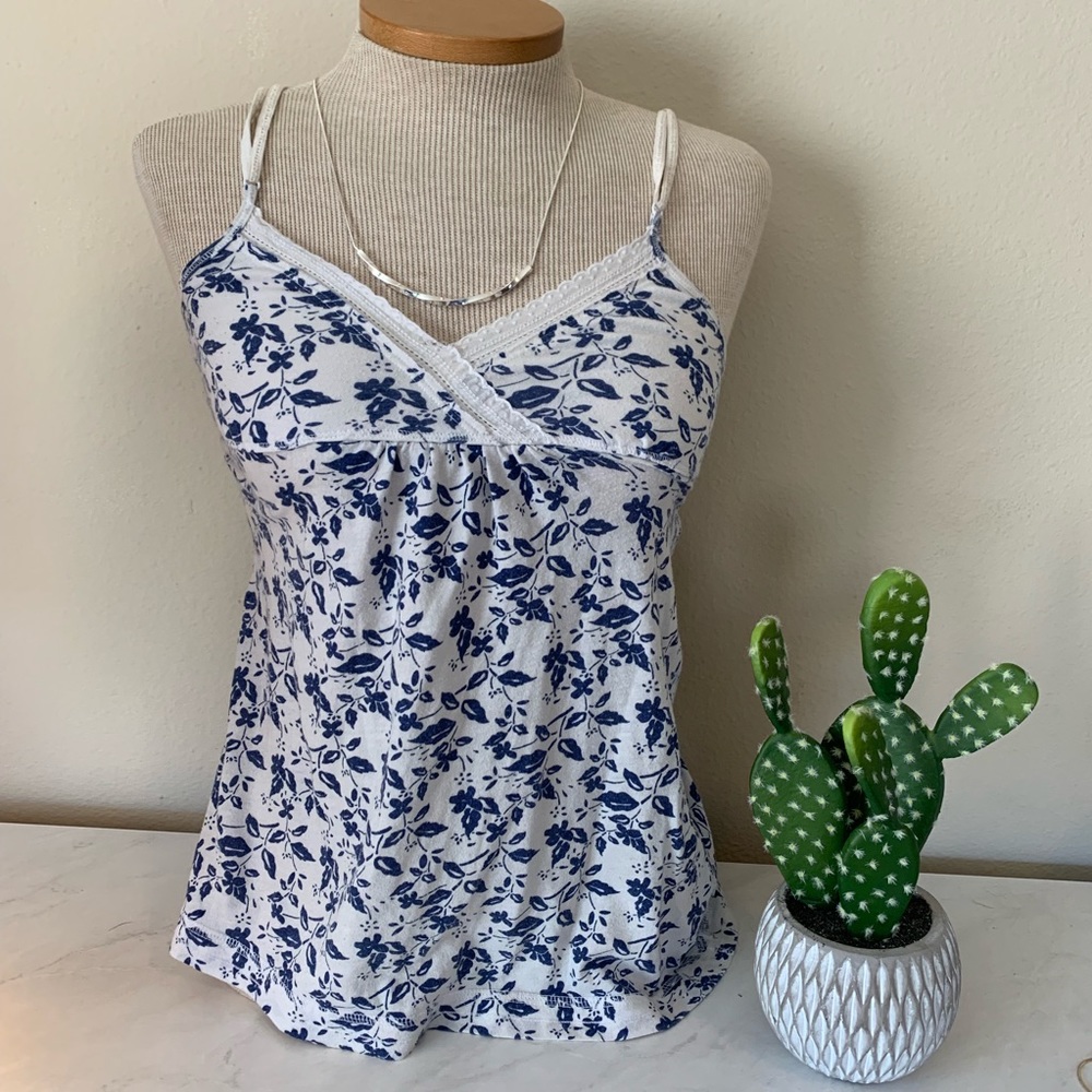 American Eagle Floral Navy Camisole